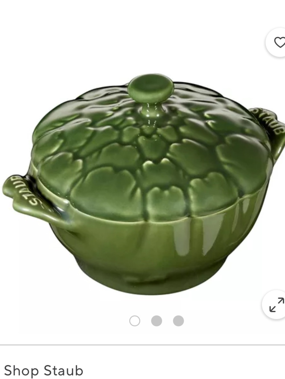 Staub Stoneware Artichoke Cocotte, 16 oz.